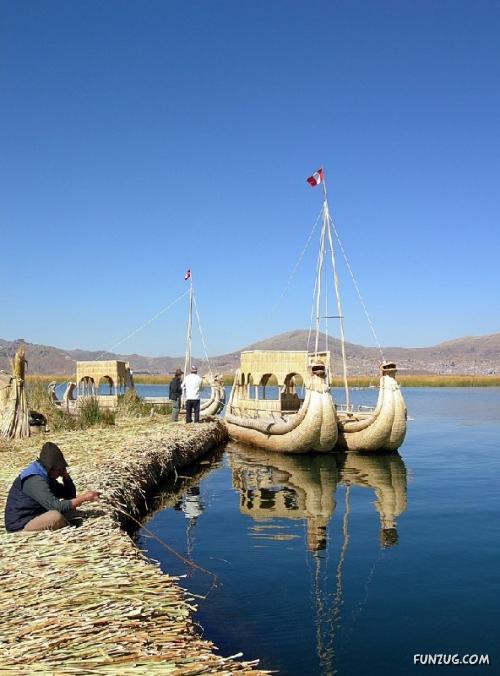 Floating Islands in the Lake Titicaca