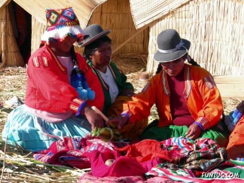 Floating Islands in the Lake Titicaca